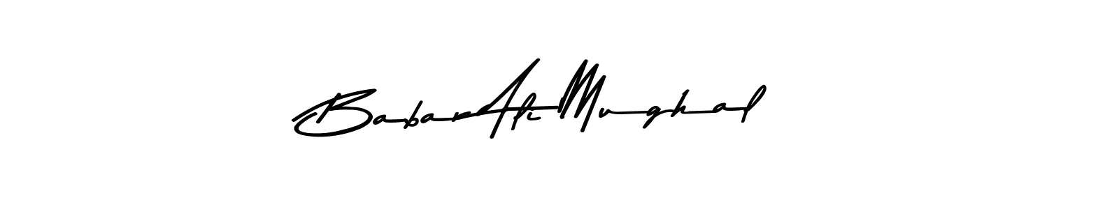 Use a signature maker to create a handwritten signature online. With this signature software, you can design (Asem Kandis PERSONAL USE) your own signature for name Babar Ali Mughal. Babar Ali Mughal signature style 9 images and pictures png