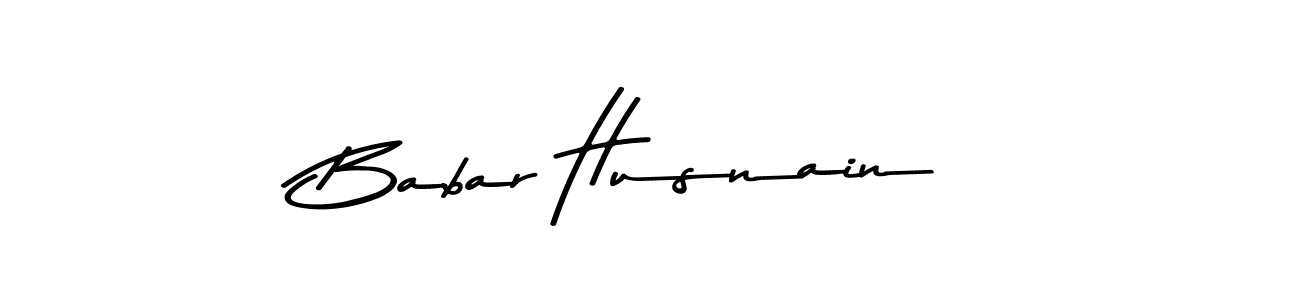 Babar Husnain stylish signature style. Best Handwritten Sign (Asem Kandis PERSONAL USE) for my name. Handwritten Signature Collection Ideas for my name Babar Husnain. Babar Husnain signature style 9 images and pictures png