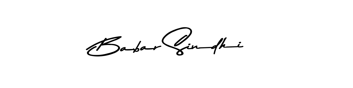 Use a signature maker to create a handwritten signature online. With this signature software, you can design (Asem Kandis PERSONAL USE) your own signature for name Babar Sindhi. Babar Sindhi signature style 9 images and pictures png