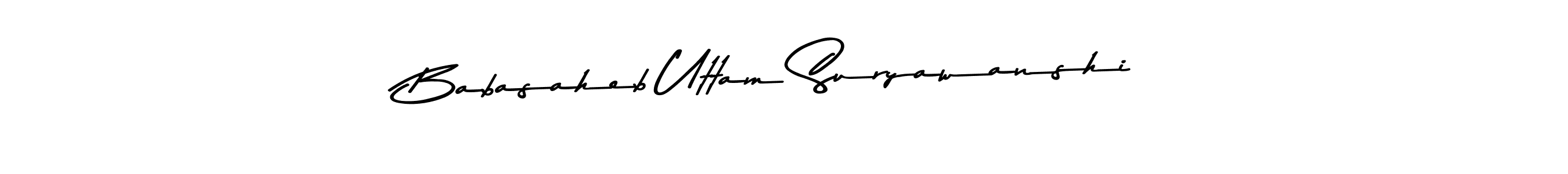 The best way (Asem Kandis PERSONAL USE) to make a short signature is to pick only two or three words in your name. The name Babasaheb Uttam Suryawanshi include a total of six letters. For converting this name. Babasaheb Uttam Suryawanshi signature style 9 images and pictures png