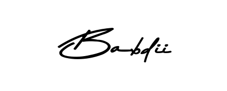 Create a personalized artistic stamp with Babdii in Asem Kandis PERSONAL USE font. Perfect for visual artists, designers, and influencers. Babdii signature style 9 images and pictures png