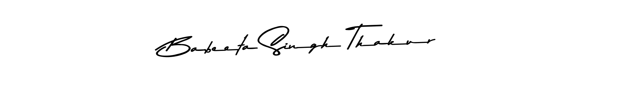 Make a beautiful signature design for name Babeeta Singh Thakur. With this signature (Asem Kandis PERSONAL USE) style, you can create a handwritten signature for free. Babeeta Singh Thakur signature style 9 images and pictures png