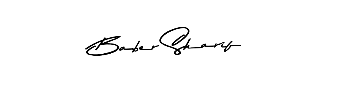 Create a beautiful signature design for name Baber Sharif. With this signature (Asem Kandis PERSONAL USE) fonts, you can make a handwritten signature for free. Baber Sharif signature style 9 images and pictures png