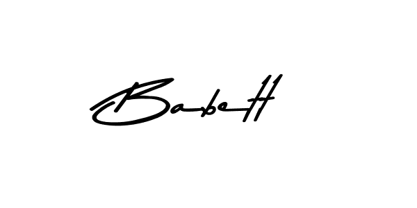Create a beautiful signature design for name Babett. With this signature (Asem Kandis PERSONAL USE) fonts, you can make a handwritten signature for free. Babett signature style 9 images and pictures png