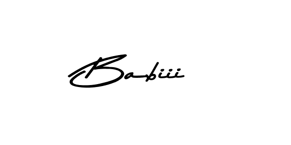 Use a signature maker to create a handwritten signature online. With this signature software, you can design (Asem Kandis PERSONAL USE) your own signature for name Babiii. Babiii signature style 9 images and pictures png