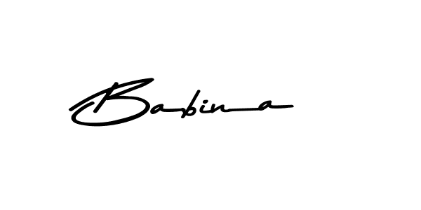 Design your own signature with our free online signature maker. With this signature software, you can create a handwritten (Asem Kandis PERSONAL USE) signature for name Babina. Babina signature style 9 images and pictures png