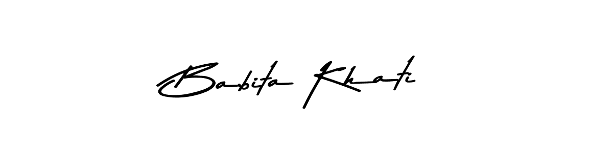 How to make Babita Khati signature? Asem Kandis PERSONAL USE is a professional autograph style. Create handwritten signature for Babita Khati name. Babita Khati signature style 9 images and pictures png