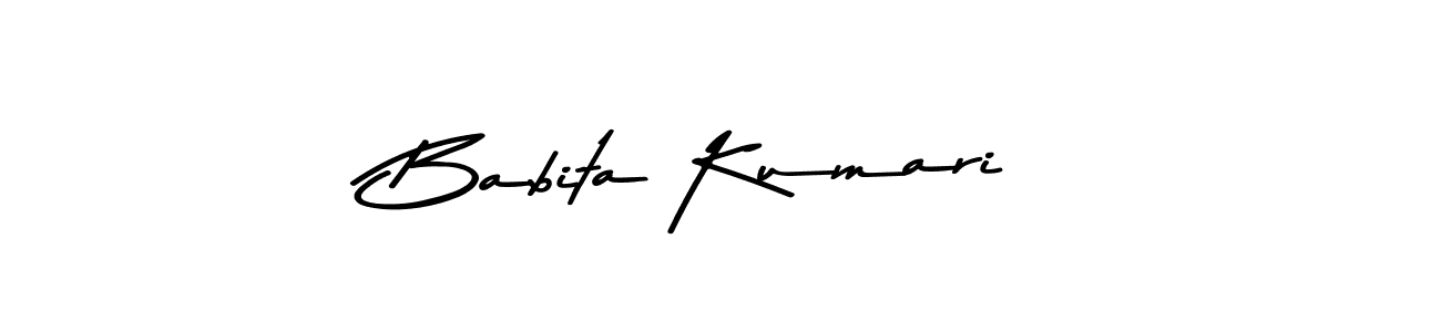 Make a beautiful signature design for name Babita Kumari. With this signature (Asem Kandis PERSONAL USE) style, you can create a handwritten signature for free. Babita Kumari signature style 9 images and pictures png