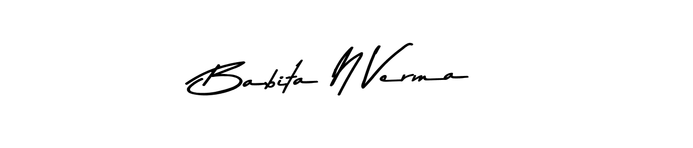 Use a signature maker to create a handwritten signature online. With this signature software, you can design (Asem Kandis PERSONAL USE) your own signature for name Babita N Verma. Babita N Verma signature style 9 images and pictures png