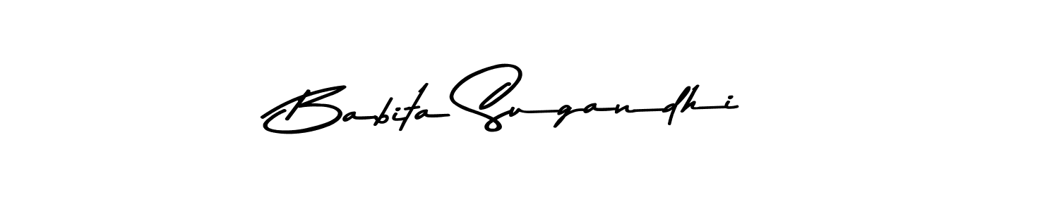 Also You can easily find your signature by using the search form. We will create Babita Sugandhi name handwritten signature images for you free of cost using Asem Kandis PERSONAL USE sign style. Babita Sugandhi signature style 9 images and pictures png