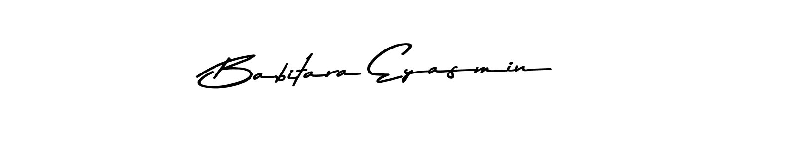 How to make Babitara Eyasmin name signature. Use Asem Kandis PERSONAL USE style for creating short signs online. This is the latest handwritten sign. Babitara Eyasmin signature style 9 images and pictures png