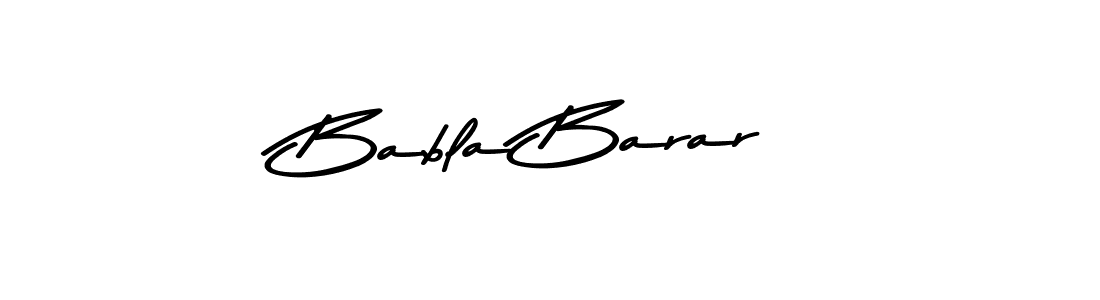 How to make Babla Barar name signature. Use Asem Kandis PERSONAL USE style for creating short signs online. This is the latest handwritten sign. Babla Barar signature style 9 images and pictures png