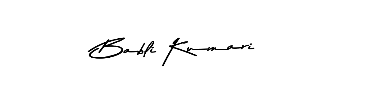 Create a beautiful signature design for name Babli Kumari. With this signature (Asem Kandis PERSONAL USE) fonts, you can make a handwritten signature for free. Babli Kumari signature style 9 images and pictures png