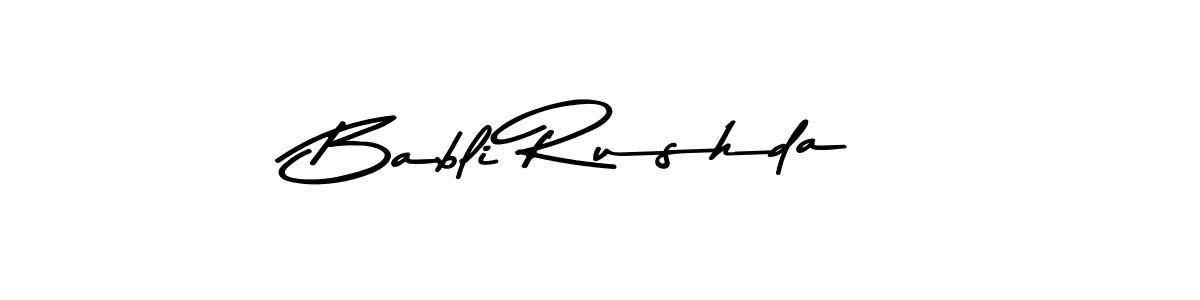 Design your own signature with our free online signature maker. With this signature software, you can create a handwritten (Asem Kandis PERSONAL USE) signature for name Babli Rushda. Babli Rushda signature style 9 images and pictures png