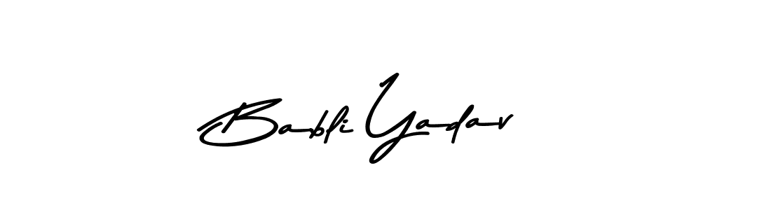 Make a beautiful signature design for name Babli Yadav. With this signature (Asem Kandis PERSONAL USE) style, you can create a handwritten signature for free. Babli Yadav signature style 9 images and pictures png