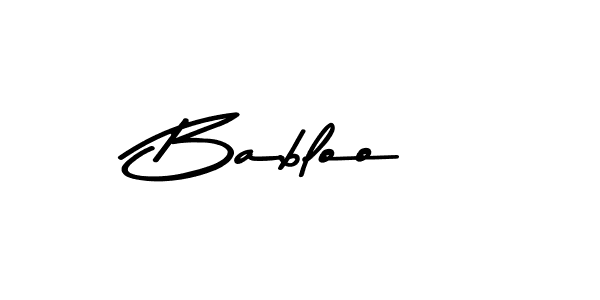 How to make Babloo name signature. Use Asem Kandis PERSONAL USE style for creating short signs online. This is the latest handwritten sign. Babloo signature style 9 images and pictures png