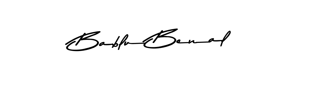 How to make Bablu Benal name signature. Use Asem Kandis PERSONAL USE style for creating short signs online. This is the latest handwritten sign. Bablu Benal signature style 9 images and pictures png