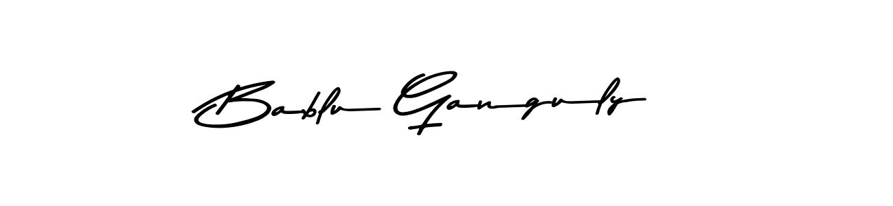 Use a signature maker to create a handwritten signature online. With this signature software, you can design (Asem Kandis PERSONAL USE) your own signature for name Bablu Ganguly. Bablu Ganguly signature style 9 images and pictures png