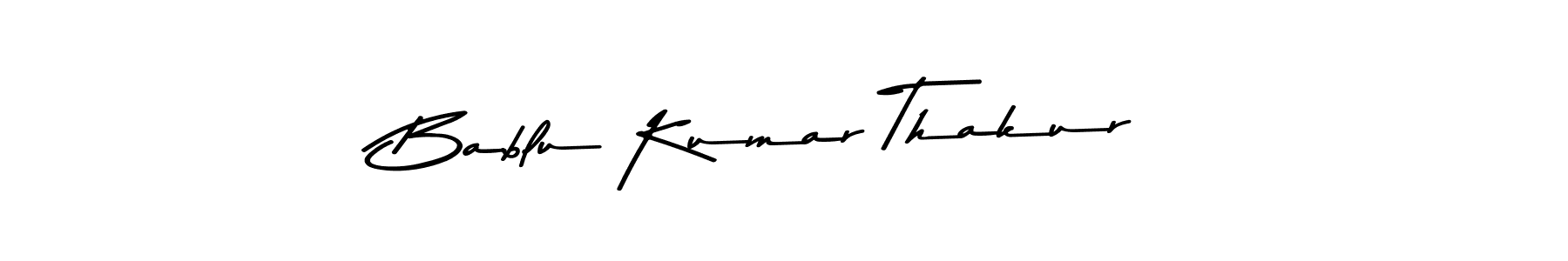 Create a beautiful signature design for name Bablu Kumar Thakur. With this signature (Asem Kandis PERSONAL USE) fonts, you can make a handwritten signature for free. Bablu Kumar Thakur signature style 9 images and pictures png