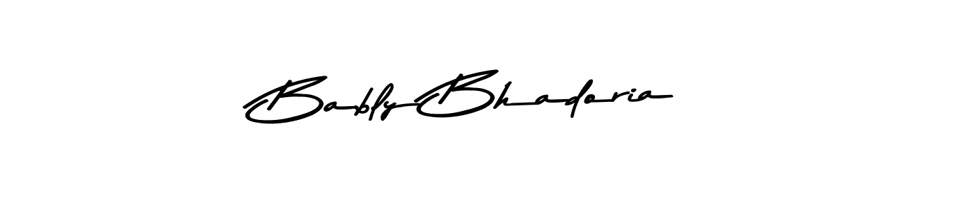 Make a beautiful signature design for name Bably Bhadoria. With this signature (Asem Kandis PERSONAL USE) style, you can create a handwritten signature for free. Bably Bhadoria signature style 9 images and pictures png