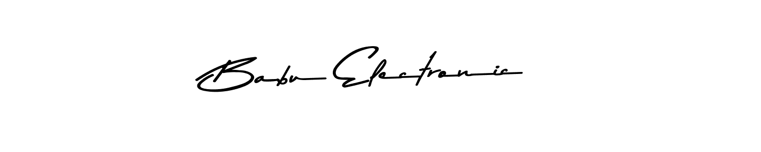 Make a beautiful signature design for name Babu Electronic. With this signature (Asem Kandis PERSONAL USE) style, you can create a handwritten signature for free. Babu Electronic signature style 9 images and pictures png