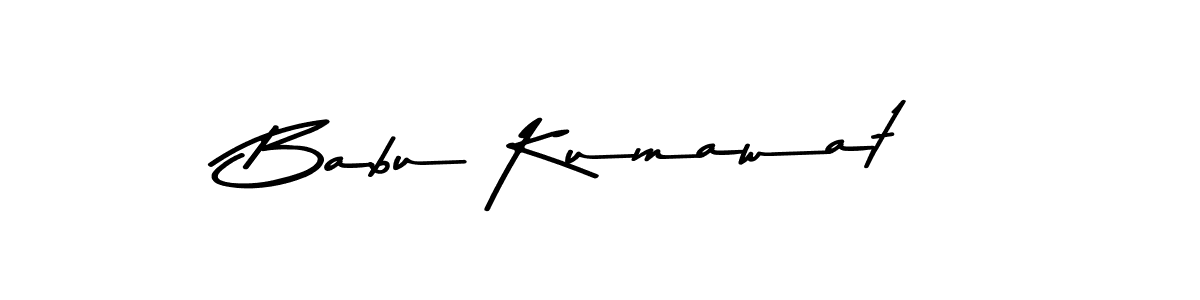 Create a beautiful signature design for name Babu Kumawat. With this signature (Asem Kandis PERSONAL USE) fonts, you can make a handwritten signature for free. Babu Kumawat signature style 9 images and pictures png