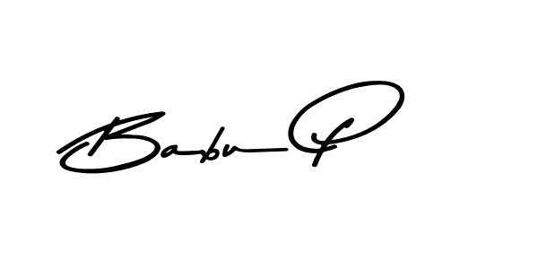 Use a signature maker to create a handwritten signature online. With this signature software, you can design (Asem Kandis PERSONAL USE) your own signature for name Babu P. Babu P signature style 9 images and pictures png