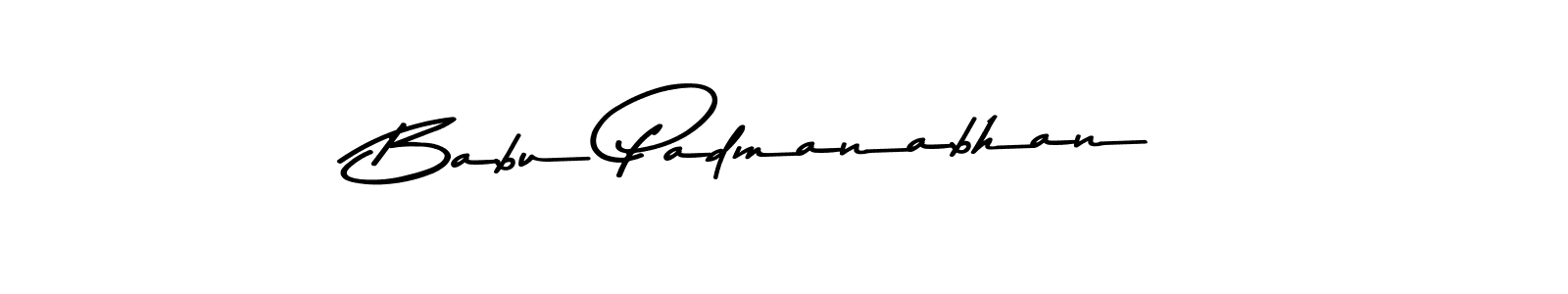 Create a beautiful signature design for name Babu Padmanabhan. With this signature (Asem Kandis PERSONAL USE) fonts, you can make a handwritten signature for free. Babu Padmanabhan signature style 9 images and pictures png