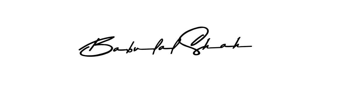 How to make Babulal Shah name signature. Use Asem Kandis PERSONAL USE style for creating short signs online. This is the latest handwritten sign. Babulal Shah signature style 9 images and pictures png