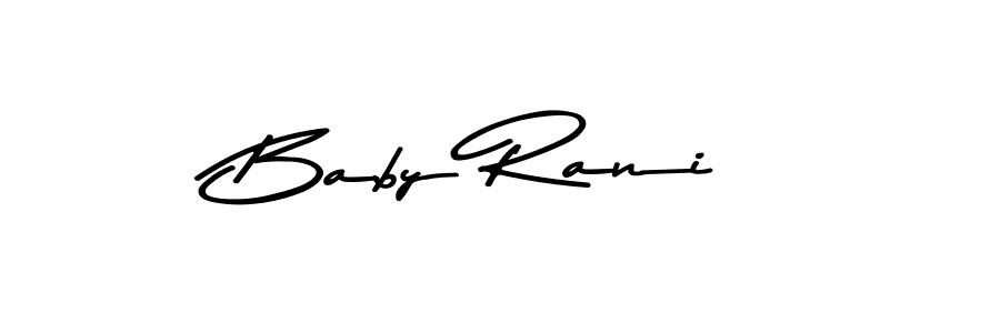 Create a beautiful signature design for name Baby Rani. With this signature (Asem Kandis PERSONAL USE) fonts, you can make a handwritten signature for free. Baby Rani signature style 9 images and pictures png