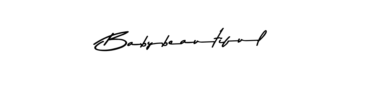 Design your own signature with our free online signature maker. With this signature software, you can create a handwritten (Asem Kandis PERSONAL USE) signature for name Babybeautiful. Babybeautiful signature style 9 images and pictures png