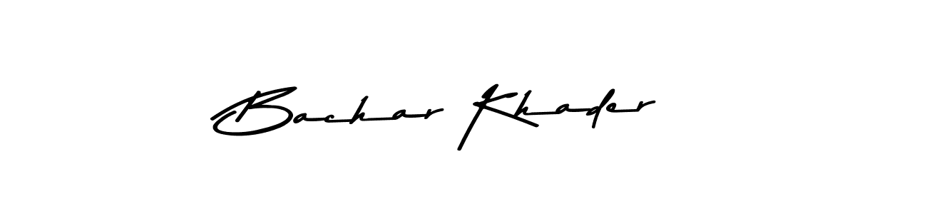 The best way (Asem Kandis PERSONAL USE) to make a short signature is to pick only two or three words in your name. The name Bachar Khader include a total of six letters. For converting this name. Bachar Khader signature style 9 images and pictures png