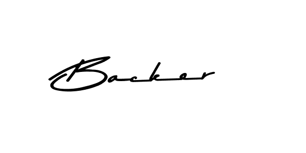 Make a beautiful signature design for name Backer. With this signature (Asem Kandis PERSONAL USE) style, you can create a handwritten signature for free. Backer signature style 9 images and pictures png