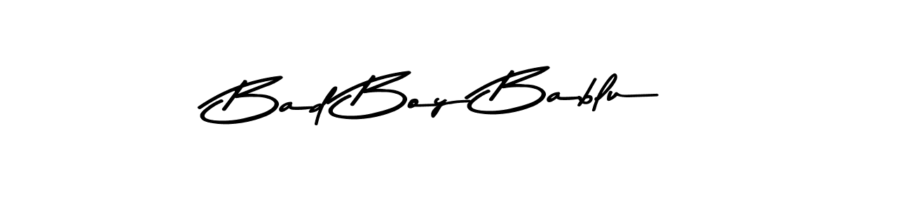 Make a beautiful signature design for name Bad Boy Bablu. With this signature (Asem Kandis PERSONAL USE) style, you can create a handwritten signature for free. Bad Boy Bablu signature style 9 images and pictures png