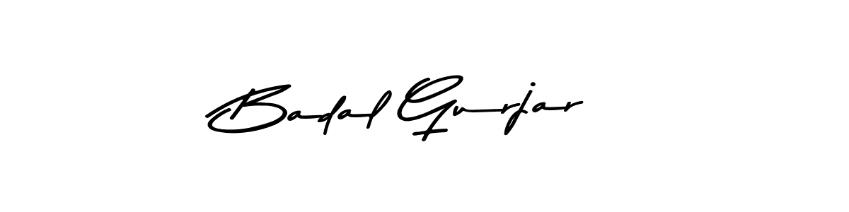 How to make Badal Gurjar name signature. Use Asem Kandis PERSONAL USE style for creating short signs online. This is the latest handwritten sign. Badal Gurjar signature style 9 images and pictures png