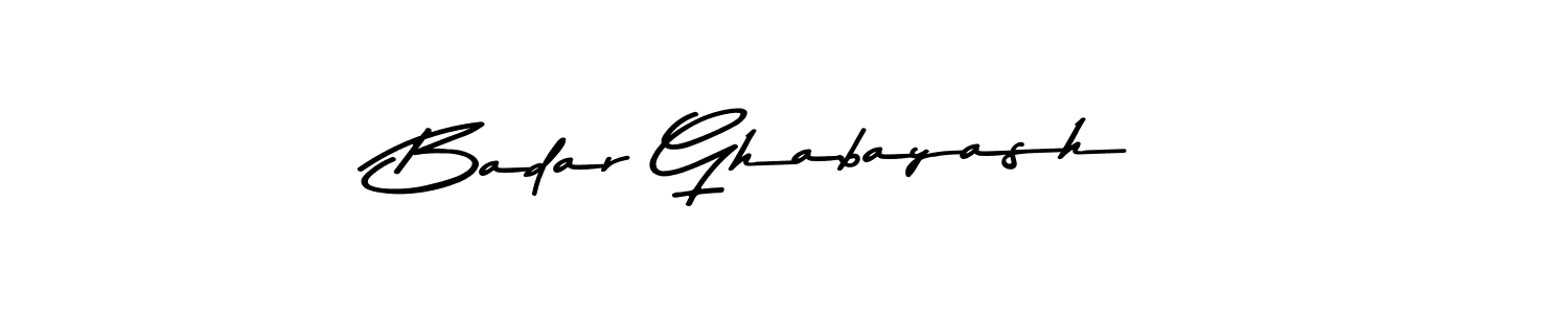 You can use this online signature creator to create a handwritten signature for the name Badar Ghabayash. This is the best online autograph maker. Badar Ghabayash signature style 9 images and pictures png