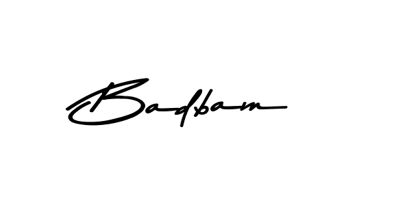You should practise on your own different ways (Asem Kandis PERSONAL USE) to write your name (Badbam) in signature. don't let someone else do it for you. Badbam signature style 9 images and pictures png