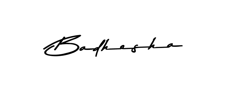 Design your own signature with our free online signature maker. With this signature software, you can create a handwritten (Asem Kandis PERSONAL USE) signature for name Badhesha. Badhesha signature style 9 images and pictures png