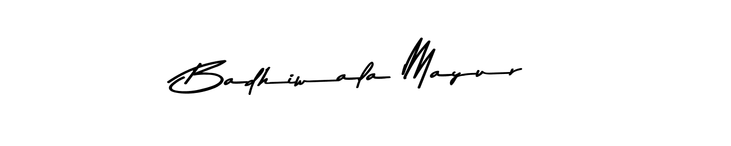Create a beautiful signature design for name Badhiwala Mayur. With this signature (Asem Kandis PERSONAL USE) fonts, you can make a handwritten signature for free. Badhiwala Mayur signature style 9 images and pictures png
