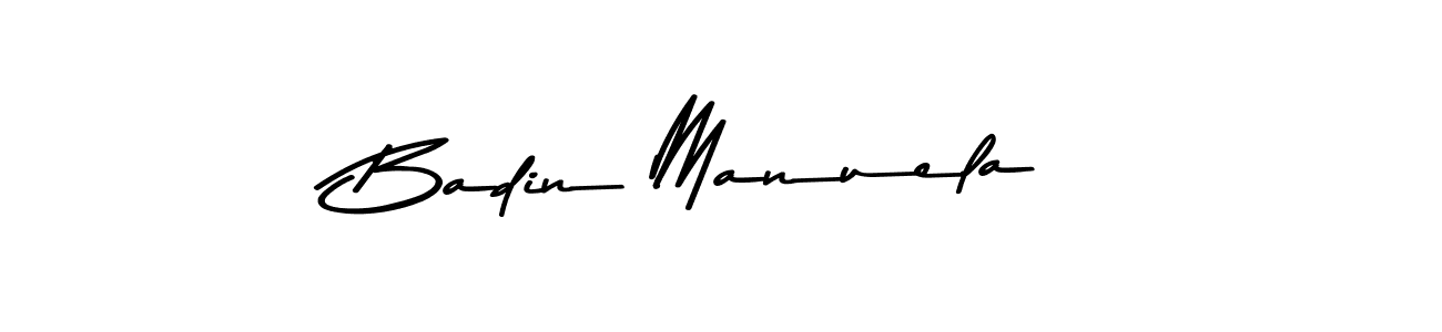 The best way (Asem Kandis PERSONAL USE) to make a short signature is to pick only two or three words in your name. The name Badin Manuela include a total of six letters. For converting this name. Badin Manuela signature style 9 images and pictures png