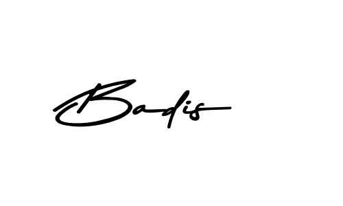 Use a signature maker to create a handwritten signature online. With this signature software, you can design (Asem Kandis PERSONAL USE) your own signature for name Badis. Badis signature style 9 images and pictures png