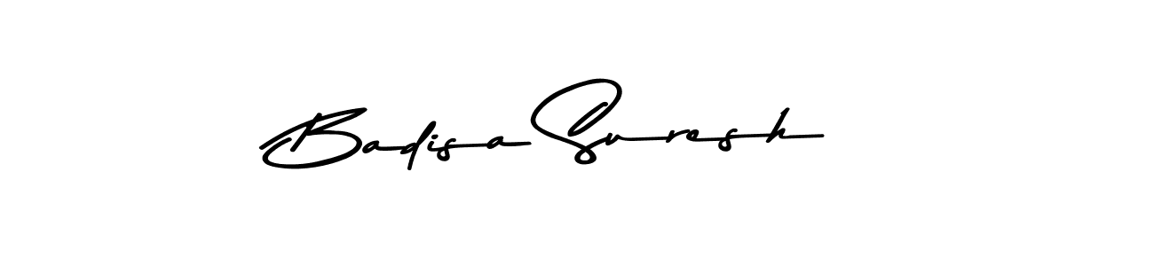 The best way (Asem Kandis PERSONAL USE) to make a short signature is to pick only two or three words in your name. The name Badisa Suresh include a total of six letters. For converting this name. Badisa Suresh signature style 9 images and pictures png