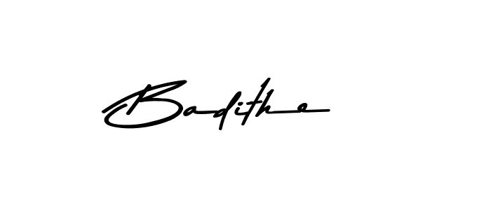 Make a beautiful signature design for name Badithe. With this signature (Asem Kandis PERSONAL USE) style, you can create a handwritten signature for free. Badithe signature style 9 images and pictures png
