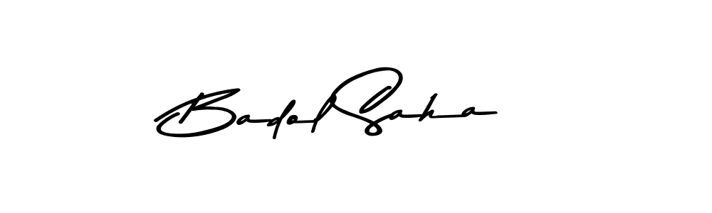 Create a beautiful signature design for name Badol Saha. With this signature (Asem Kandis PERSONAL USE) fonts, you can make a handwritten signature for free. Badol Saha signature style 9 images and pictures png