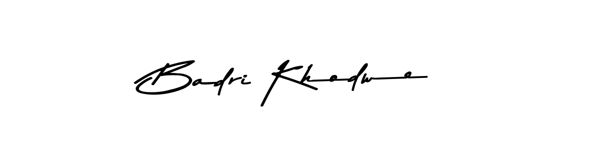 Badri Khodwe stylish signature style. Best Handwritten Sign (Asem Kandis PERSONAL USE) for my name. Handwritten Signature Collection Ideas for my name Badri Khodwe. Badri Khodwe signature style 9 images and pictures png