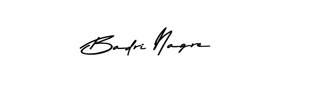 Make a beautiful signature design for name Badri Nagre. With this signature (Asem Kandis PERSONAL USE) style, you can create a handwritten signature for free. Badri Nagre signature style 9 images and pictures png