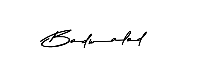 How to make Badwalod name signature. Use Asem Kandis PERSONAL USE style for creating short signs online. This is the latest handwritten sign. Badwalod signature style 9 images and pictures png