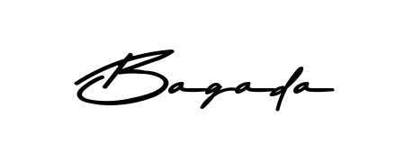 The Asem Kandis PERSONAL USE font transforms the name Bagada into an executive sign with sharp precision and distinguished character. Bagada signature style 9 images and pictures png