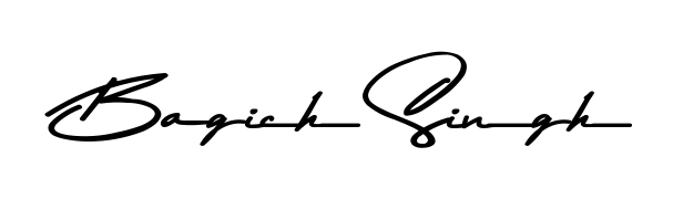 A dynamic signature style for Bagich Singh using Asem Kandis PERSONAL USE script. Designed to look authentic, handwritten, and professional. Bagich Singh signature style 9 images and pictures png