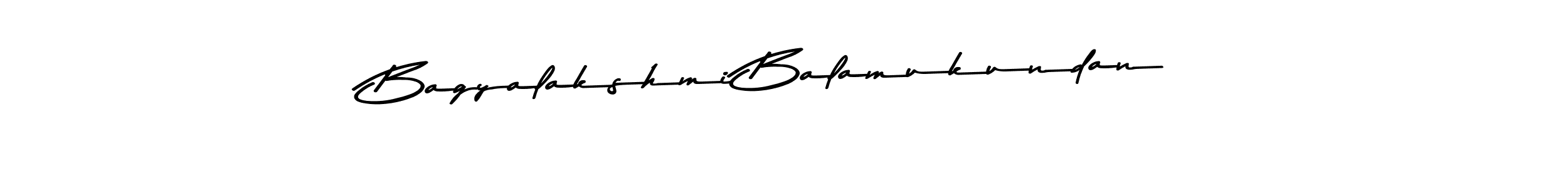 Make a beautiful signature design for name Bagyalakshmi Balamukundan. Use this online signature maker to create a handwritten signature for free. Bagyalakshmi Balamukundan signature style 9 images and pictures png